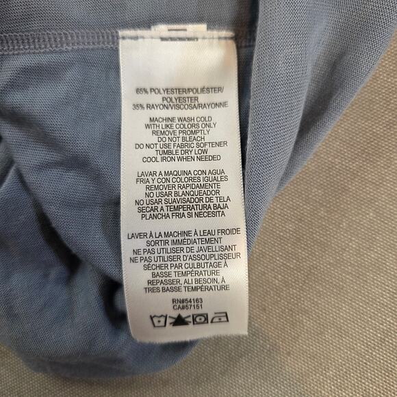 Calvin Klein Performance Long Sleeve Drawstring Top Blue XS NWT - Picture 6 of 16